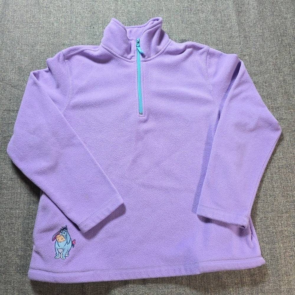 Disney Direct Polo Fleece Shirt Womans Large Eeyore Size Large 1/4 Zip